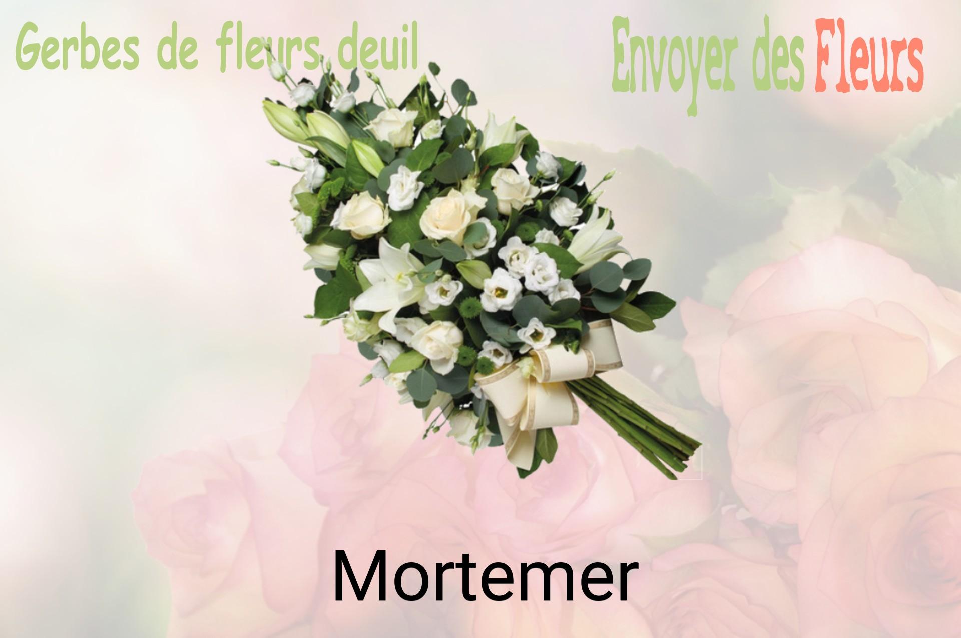 Gerbe de fleurs de deuil livrée à Mortemer